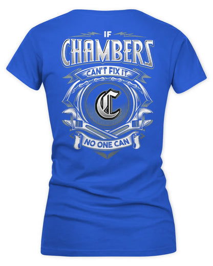 CHAMBERS AP81-K4-626 - Personalized Ahmed Quote Apparel “If Ahmed Can't Fix It, No One Can” - Women's V-Neck T-Shirt - Royal