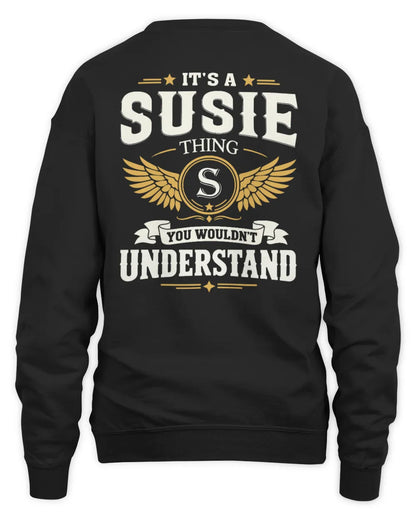 SUSIE KT06-M008 It’s a [NAME] Thing – You Wouldn’t Understand | Personalized Vintage T-Shirt - Unisex Sweatshirt - Black