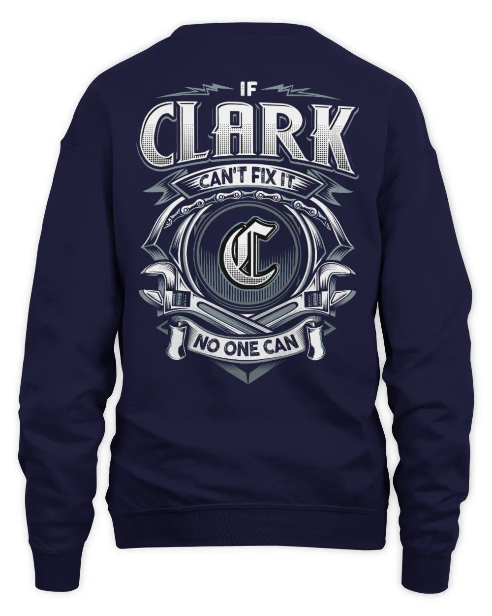 CLARK AP81-K4-626 - Personalized Ahmed Quote Apparel “If Ahmed Can't Fix It, No One Can” - Unisex Sweatshirt - Navy