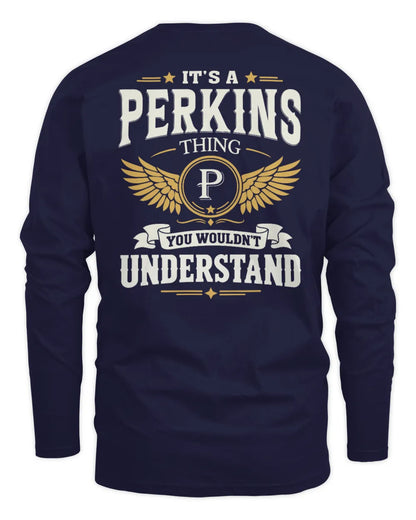 PERKINS KT06-M008 It’s a [NAME] Thing – You Wouldn’t Understand | Personalized Vintage T-Shirt - Men's Long Sleeved T-Shirt - Navy