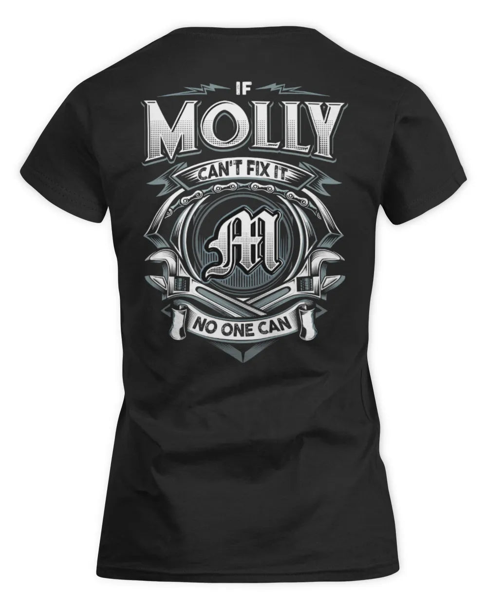 MOLLY AP81-K4-626 - Personalized Ahmed Quote Apparel “If Ahmed Can't Fix It, No One Can” - Women's Standard T-Shirt - Black