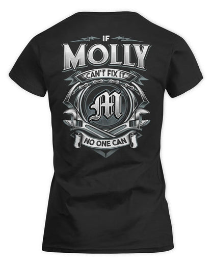 MOLLY AP81-K4-626 - Personalized Ahmed Quote Apparel “If Ahmed Can't Fix It, No One Can” - Women's Standard T-Shirt - Black