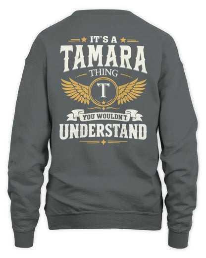TAMARA KT06-M008 It’s a [NAME] Thing – You Wouldn’t Understand | Personalized Vintage T-Shirt - Unisex Sweatshirt - Charcoal