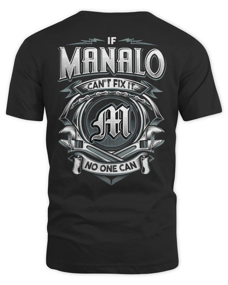 MANALO AP81-K4-626 - Personalized Ahmed Quote Apparel “If Ahmed Can't Fix It, No One Can” - Unisex Standard T-Shirt - Black