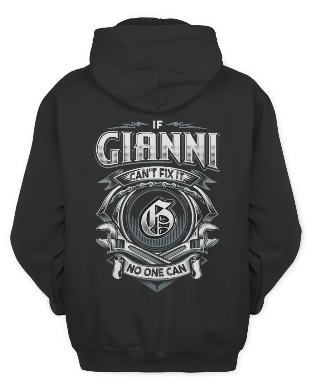 GIANNI AP81-K4-626 - Personalized Ahmed Quote Apparel “If Ahmed Can't Fix It, No One Can” - Unisex Hoodie - Black