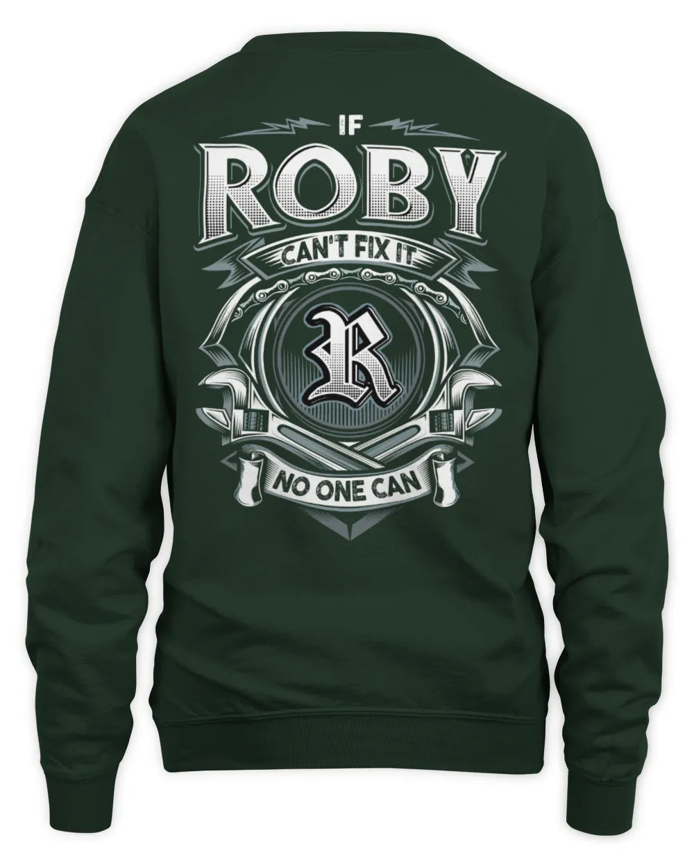 ROBY AP81-K4-626 - Personalized Ahmed Quote Apparel “If Ahmed Can't Fix It, No One Can” - Unisex Sweatshirt - Forest Green