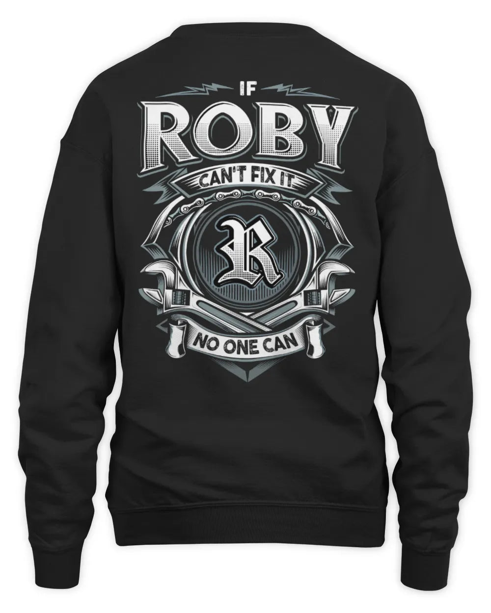 ROBY AP81-K4-626 - Personalized Ahmed Quote Apparel “If Ahmed Can't Fix It, No One Can” - Unisex Sweatshirt - Black