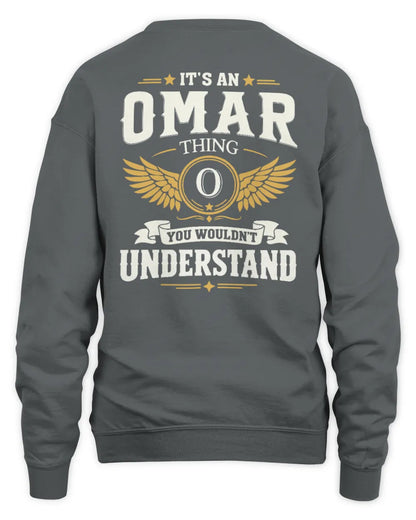 OMAR KT06-M008 It’s a [NAME] Thing – You Wouldn’t Understand | Personalized Vintage T-Shirt - Unisex Sweatshirt - Charcoal