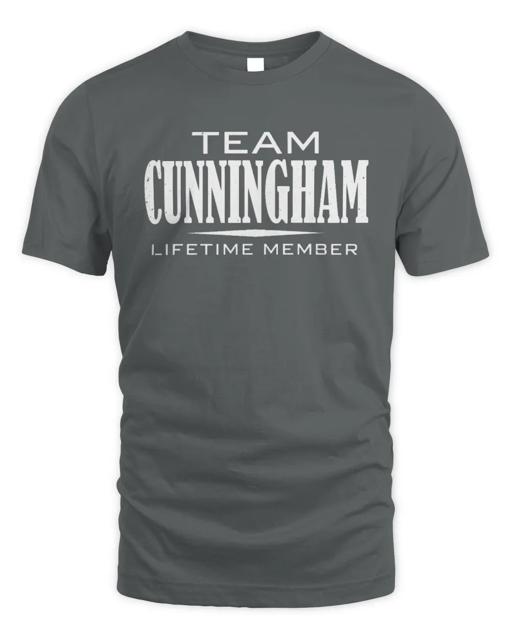 CUNNINGHAM BL62-K4-128 - Personalized “Team NAME Lifetime Member” - Unisex Standard T-Shirt - Charcoal