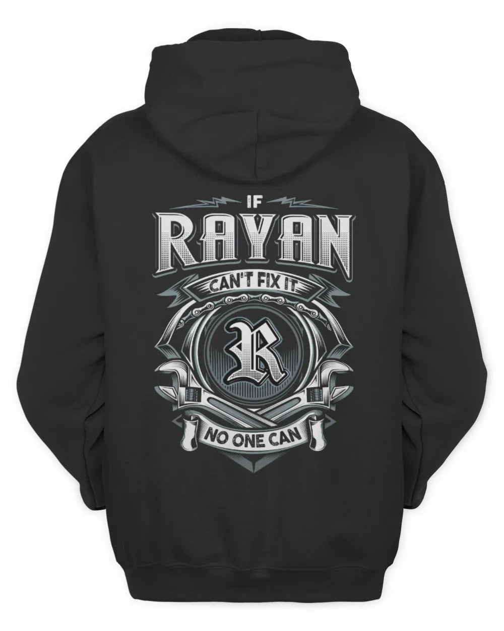 RAYAN AP81-K4-626 - Personalized Ahmed Quote Apparel “If Ahmed Can't Fix It, No One Can” - Unisex Hoodie - Black