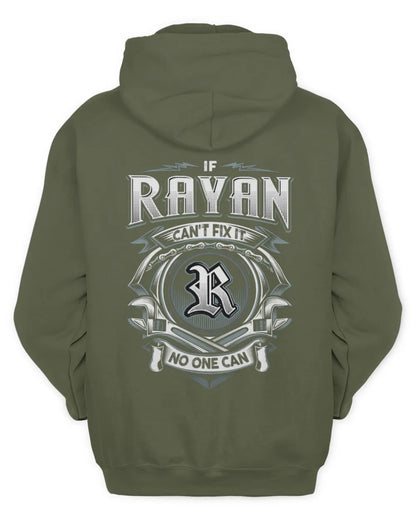RAYAN AP81-K4-626 - Personalized Ahmed Quote Apparel “If Ahmed Can't Fix It, No One Can” - Unisex Hoodie - Military Green