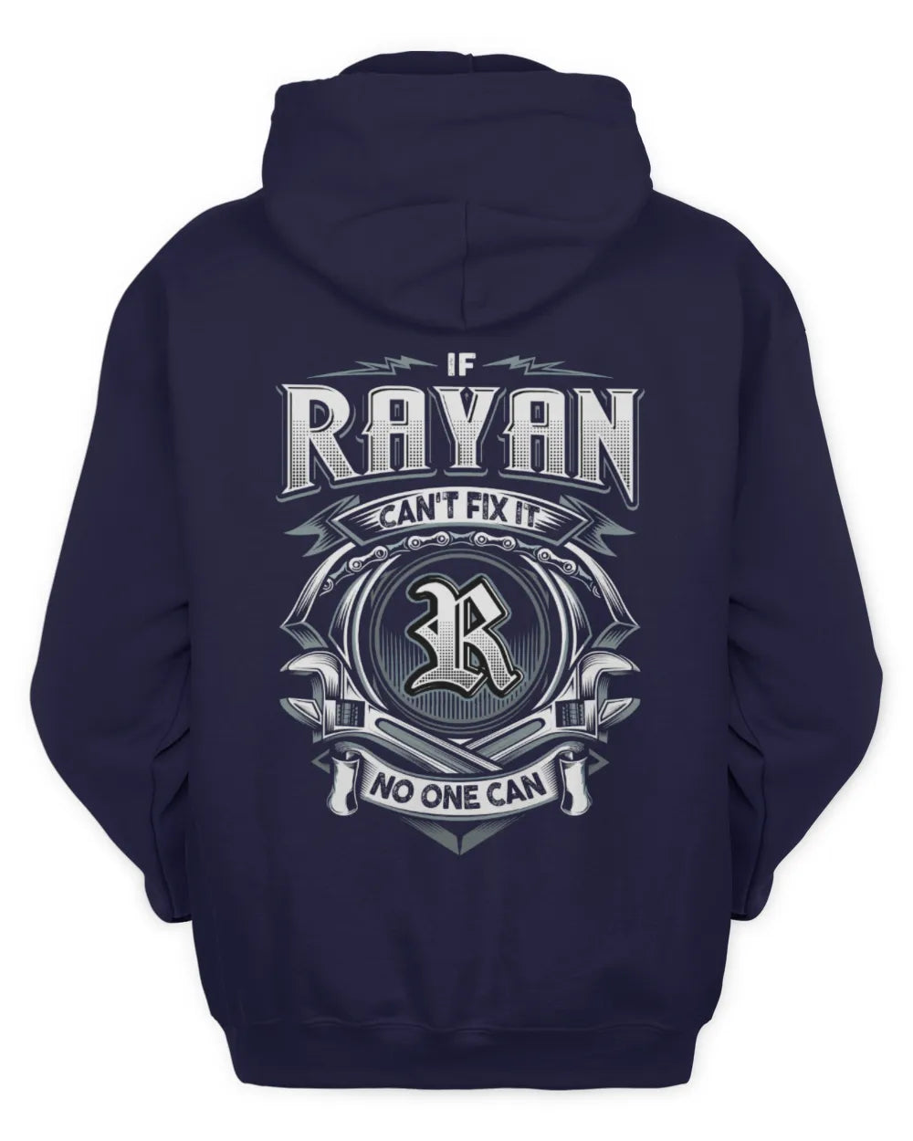RAYAN AP81-K4-626 - Personalized Ahmed Quote Apparel “If Ahmed Can't Fix It, No One Can” - Unisex Hoodie - Navy