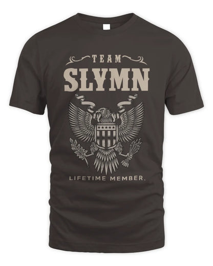 SLYMN TP06-K82 – Personalized Classic Style Apparel “Team NAME Lifetime Member” - Unisex Standard T-Shirt - Dark Chocolate
