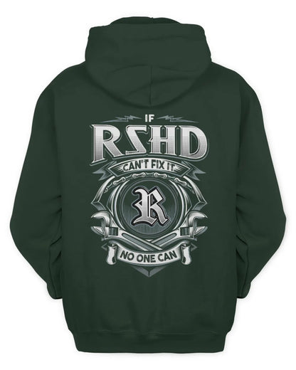 RSHD AP81-K4-626 - Personalized Ahmed Quote Apparel “If Ahmed Can't Fix It, No One Can” - Unisex Hoodie - Forest Green