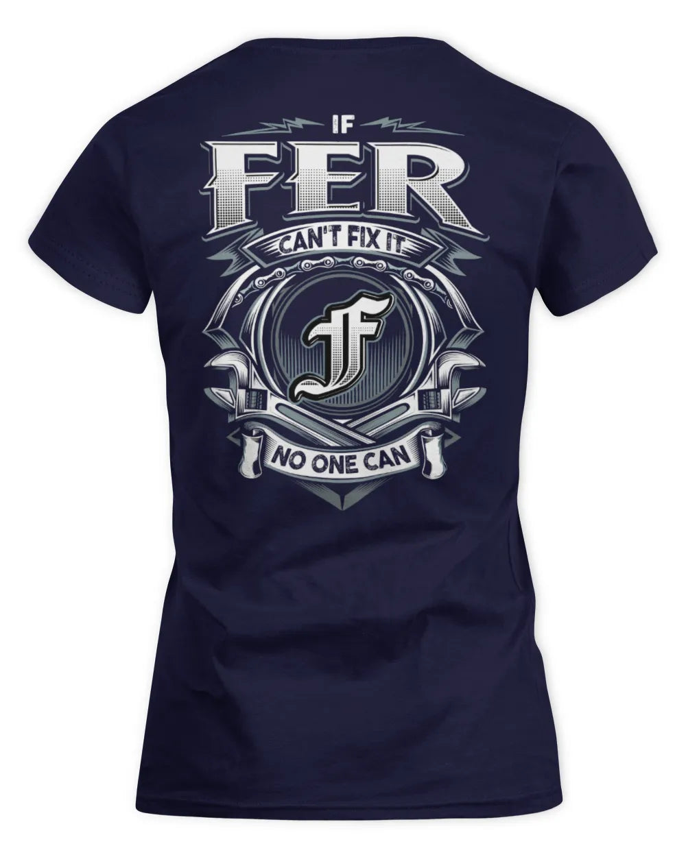FER AP81-K4-626 - Personalized Ahmed Quote Apparel “If Ahmed Can't Fix It, No One Can” - Women's Standard T-Shirt - Navy