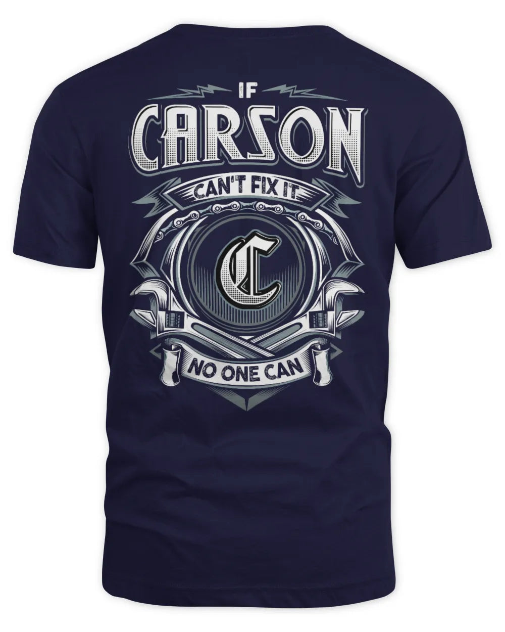 CARSON AP81-K4-626 - Personalized Ahmed Quote Apparel “If Ahmed Can't Fix It, No One Can” - Unisex Standard T-Shirt - Navy