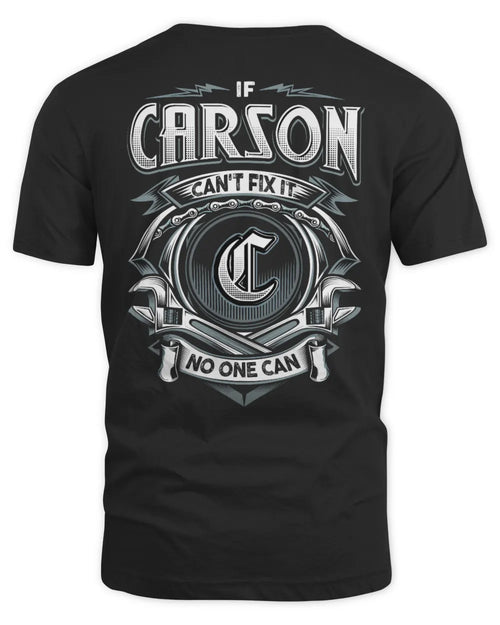 CARSON AP81-K4-626 - Personalized Ahmed Quote Apparel “If Ahmed Can't Fix It, No One Can” - Unisex Standard T-Shirt - Black
