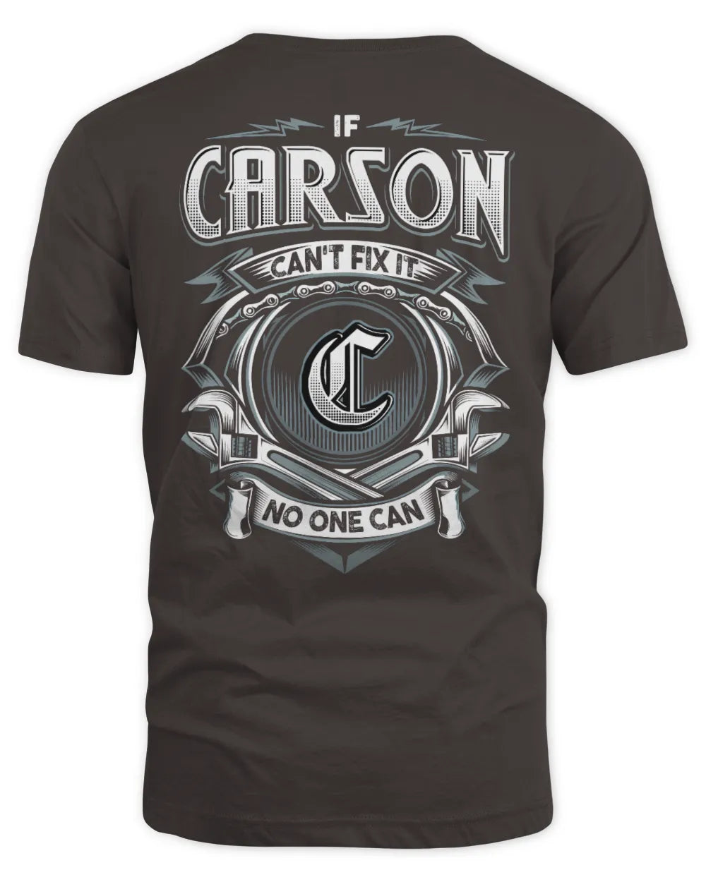 CARSON AP81-K4-626 - Personalized Ahmed Quote Apparel “If Ahmed Can't Fix It, No One Can” - Unisex Standard T-Shirt - Dark Chocolate