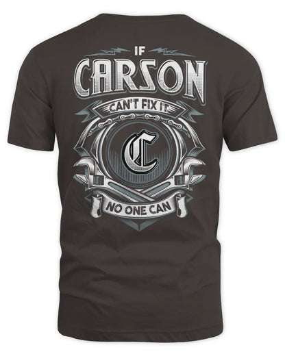 CARSON AP81-K4-626 - Personalized Ahmed Quote Apparel “If Ahmed Can't Fix It, No One Can” - Unisex Standard T-Shirt - Dark Chocolate