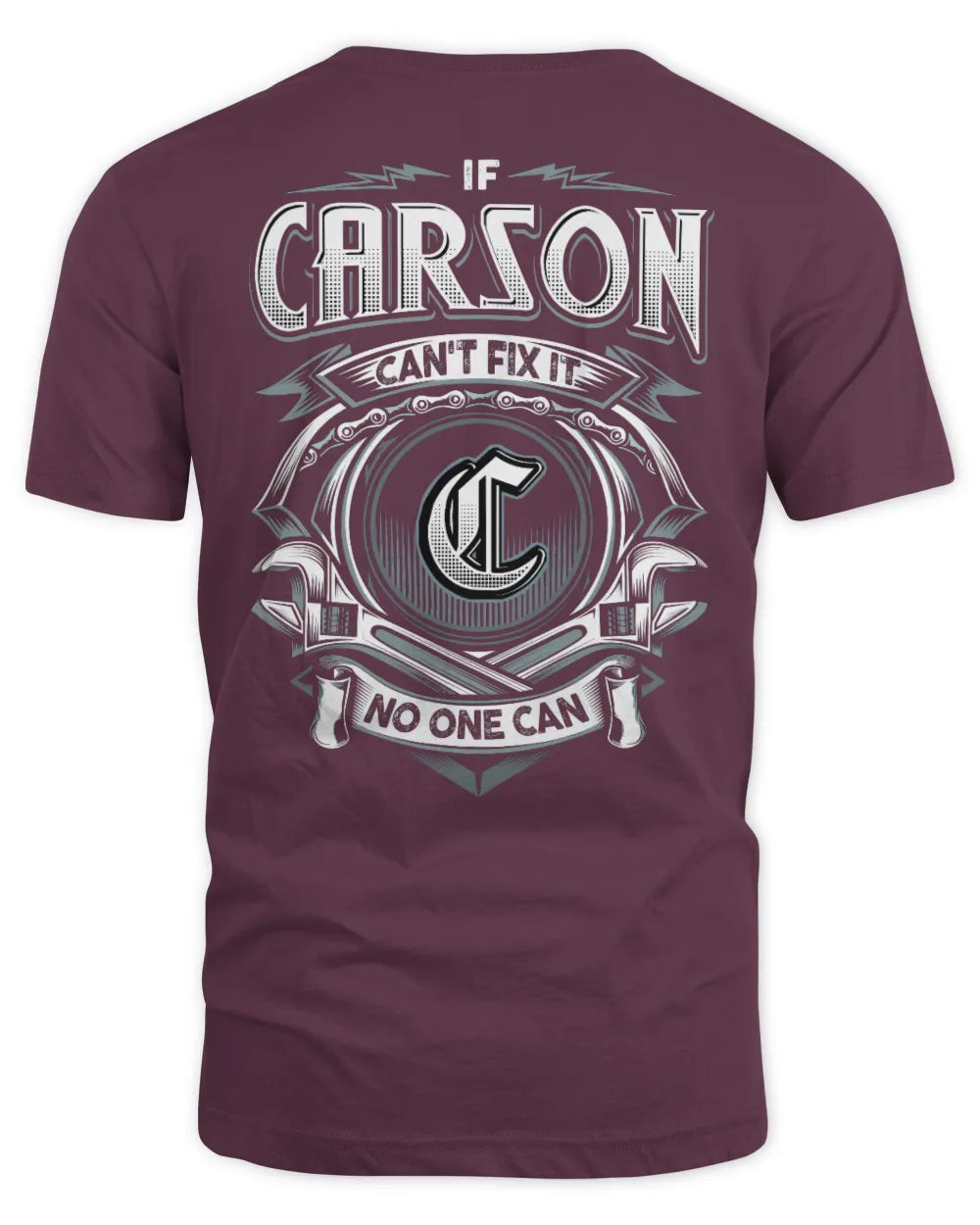 CARSON AP81-K4-626 - Personalized Ahmed Quote Apparel “If Ahmed Can't Fix It, No One Can” - Unisex Standard T-Shirt - Maroon