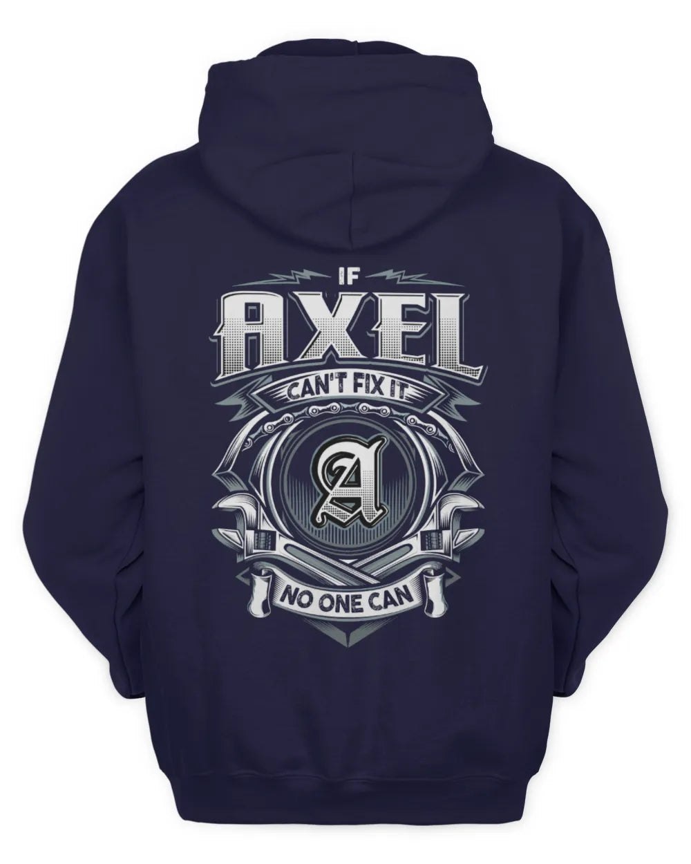 AXEL AP81-K4-626 - Personalized Ahmed Quote Apparel “If Ahmed Can't Fix It, No One Can” - Unisex Hoodie - Navy