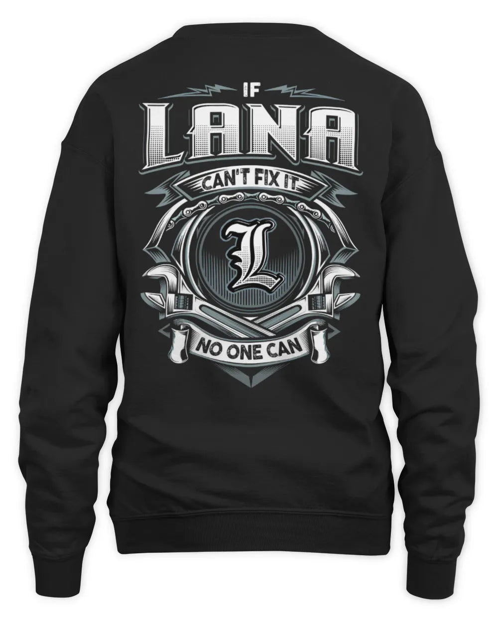 LANA AP81-K4-626 - Personalized Ahmed Quote Apparel “If Ahmed Can't Fix It, No One Can” - Unisex Sweatshirt - Black