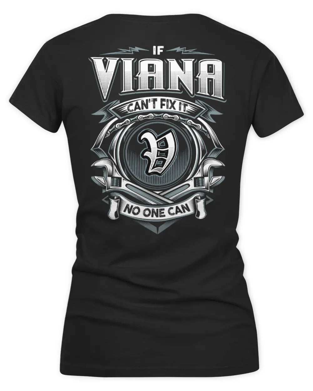 VIANA AP81-K4-626 - Personalized Ahmed Quote Apparel “If Ahmed Can't Fix It, No One Can” - Women's V-Neck T-Shirt - Black