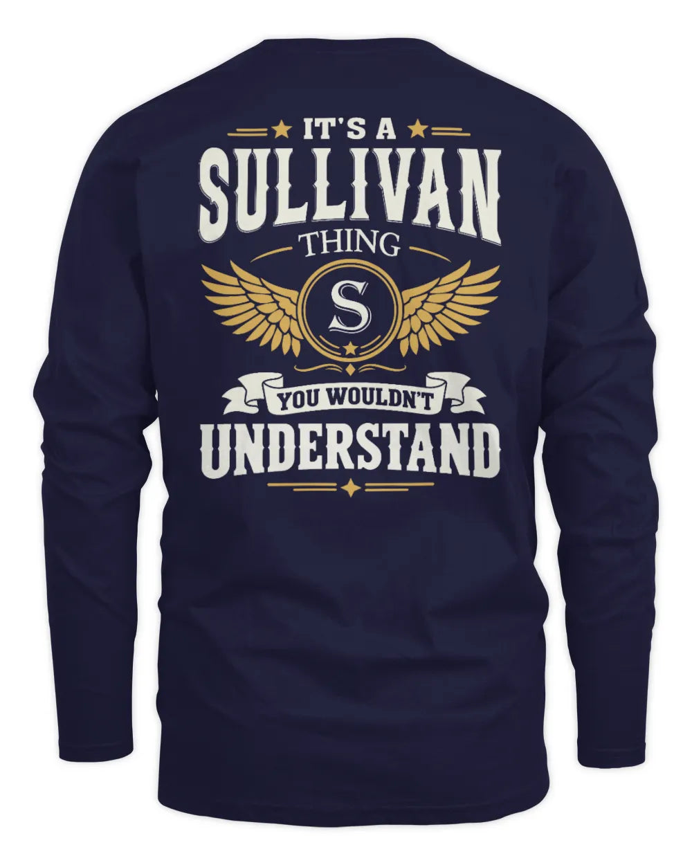 SULLIVAN KT06-M008 It’s a [NAME] Thing – You Wouldn’t Understand | Personalized Vintage T-Shirt - Men's Long Sleeved T-Shirt - Navy