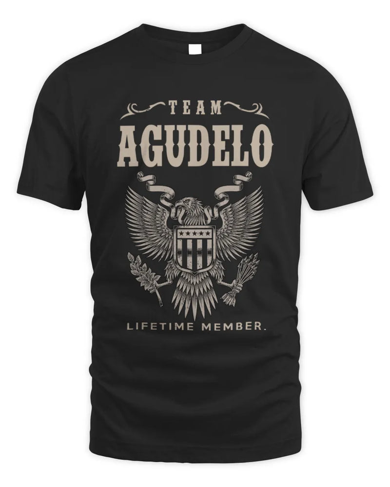 AGUDELO TP06-K82 – Personalized Classic Style Apparel “Team NAME Lifetime Member” - Unisex Standard T-Shirt - Black