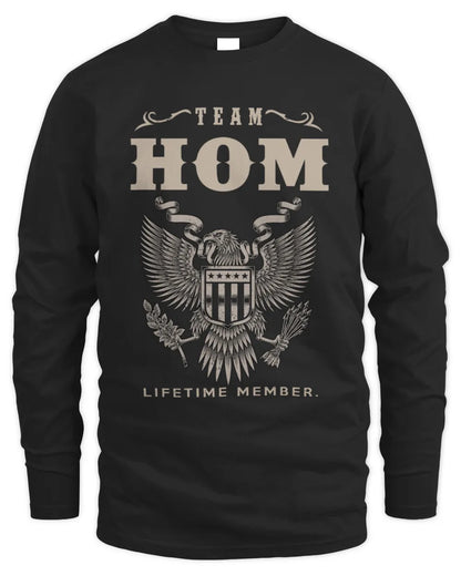 HOM TP06-K82 – Personalized Classic Style Apparel “Team NAME Lifetime Member” - Men's Long Sleeved T-Shirt - Black