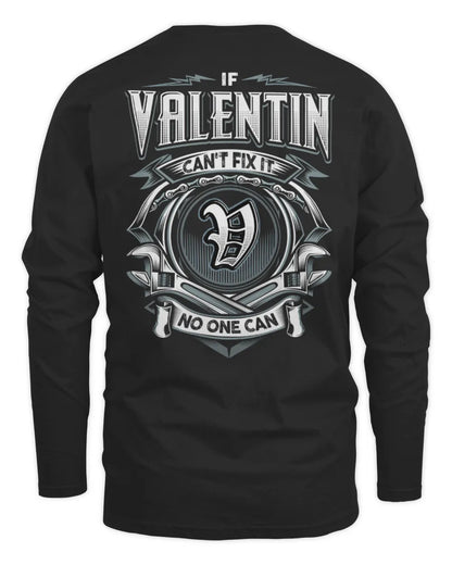VALENTIN AP81-K4-626 - Personalized Ahmed Quote Apparel “If Ahmed Can't Fix It, No One Can” - Men's Long Sleeved T-Shirt - Black