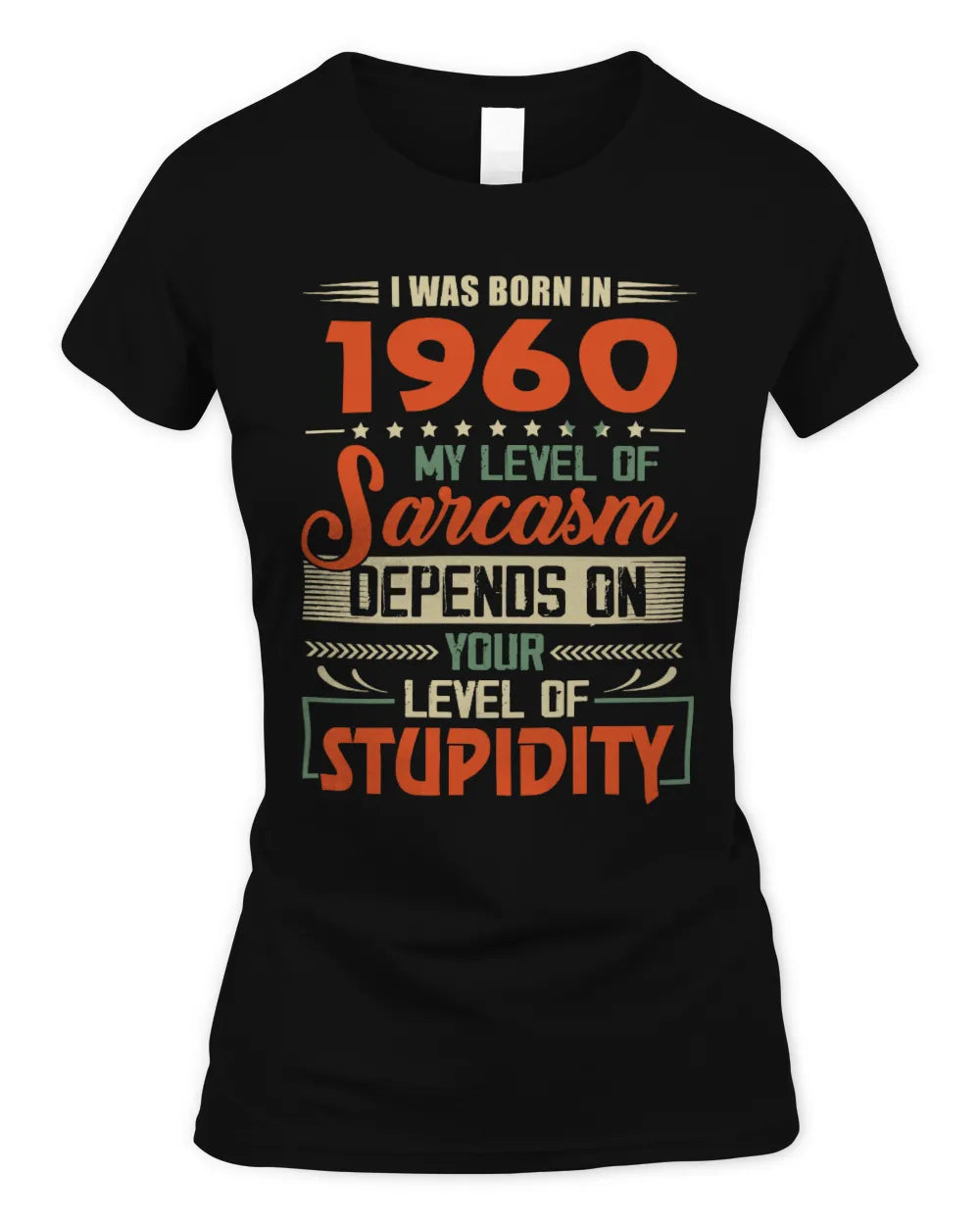 1960 HH89-K2 – Vintage Born to Be Sarcastic T-Shirt - Women's Standard T-Shirt - Black