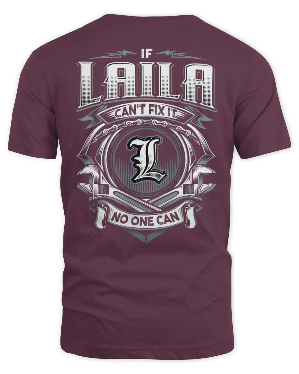 LAILA AP81-K4-626 - Personalized Ahmed Quote Apparel “If Ahmed Can't Fix It, No One Can” - Unisex Standard T-Shirt - Maroon