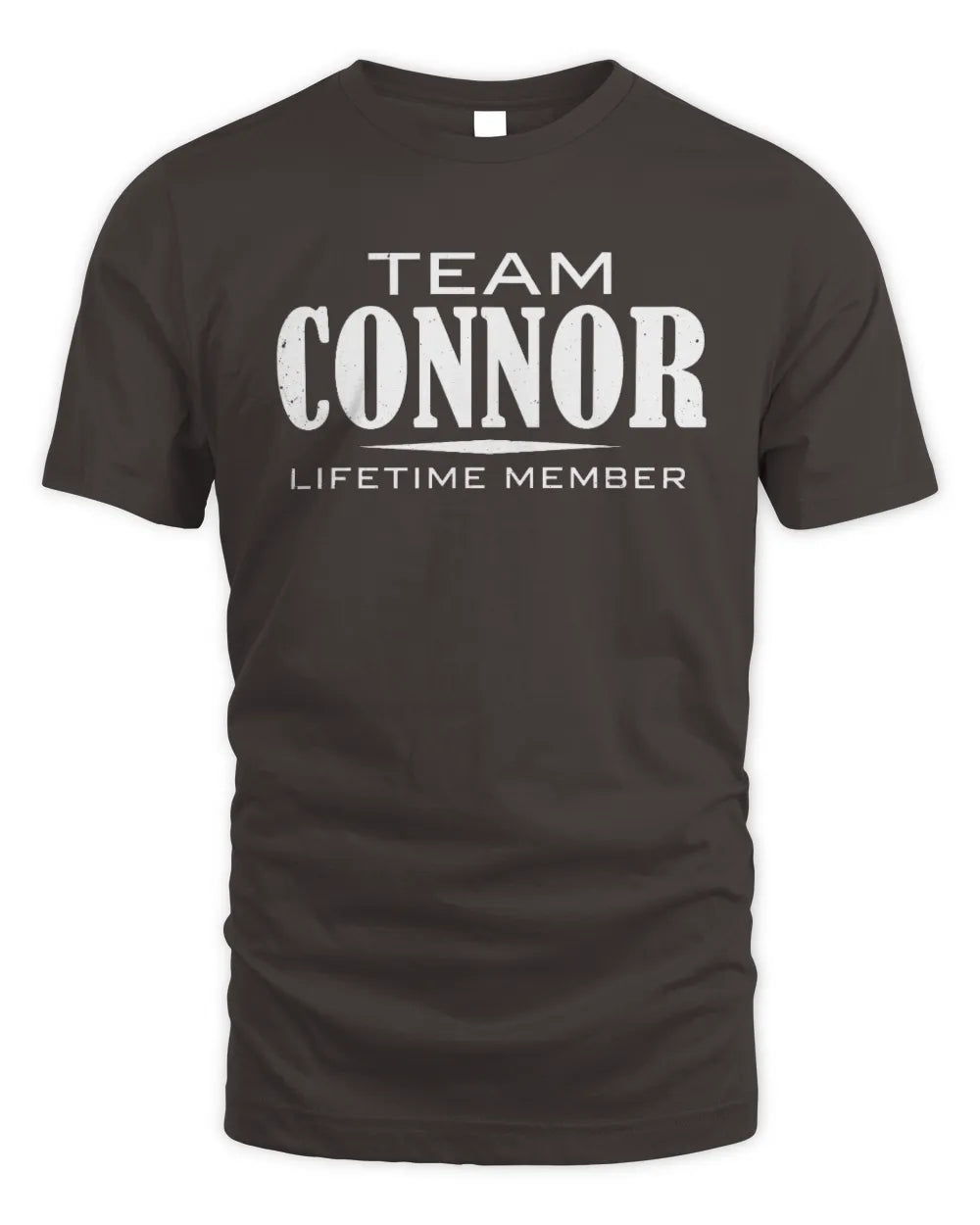 CONNOR BL62-K4-128 - Personalized “Team NAME Lifetime Member” - Unisex Standard T-Shirt - Dark Chocolate