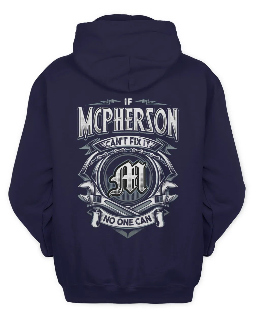 MCPHERSON AP81-K4-626 - Personalized Ahmed Quote Apparel “If Ahmed Can't Fix It, No One Can” - Unisex Hoodie - Navy