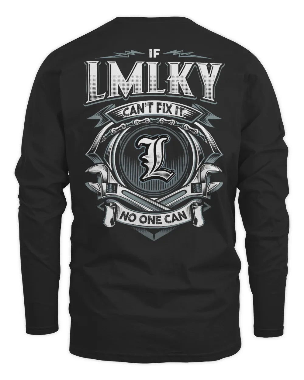 LMLKY AP81-K4-626 - Personalized Ahmed Quote Apparel “If Ahmed Can't Fix It, No One Can” - Men's Long Sleeved T-Shirt - Black