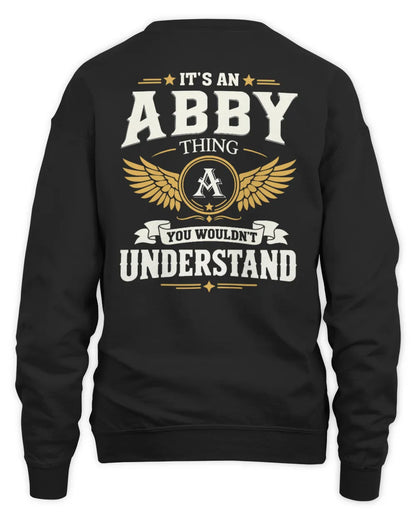 ABBY KT06-M008 It’s a [NAME] Thing – You Wouldn’t Understand | Personalized Vintage T-Shirt - Unisex Sweatshirt - Black