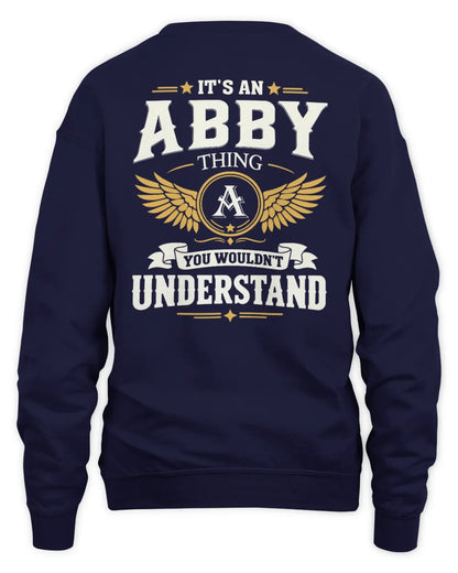 ABBY KT06-M008 It’s a [NAME] Thing – You Wouldn’t Understand | Personalized Vintage T-Shirt - Unisex Sweatshirt - Navy