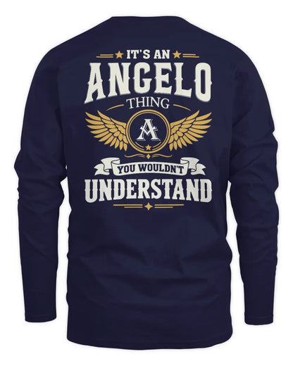 ANGELO KT06-M008 It’s a [NAME] Thing – You Wouldn’t Understand | Personalized Vintage T-Shirt - Men's Long Sleeved T-Shirt - Navy