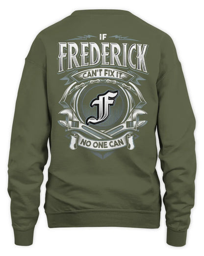 FREDERICK AP81-K4-626 - Personalized Ahmed Quote Apparel “If Ahmed Can't Fix It, No One Can” - Unisex Sweatshirt - Military Green
