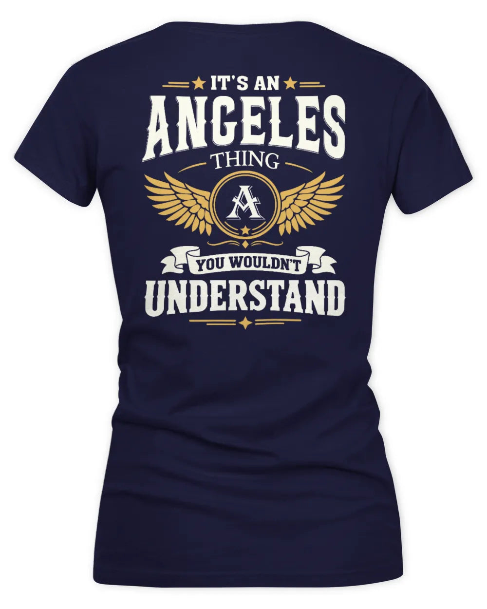ANGELES KT06-M008 It’s a [NAME] Thing – You Wouldn’t Understand | Personalized Vintage T-Shirt - Women's V-Neck T-Shirt - Navy