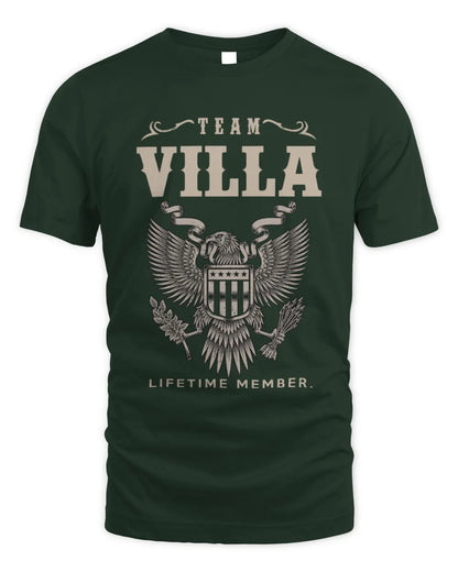 VILLA TP06-K82 – Personalized Classic Style Apparel “Team NAME Lifetime Member” - Unisex Standard T-Shirt - Forest Green