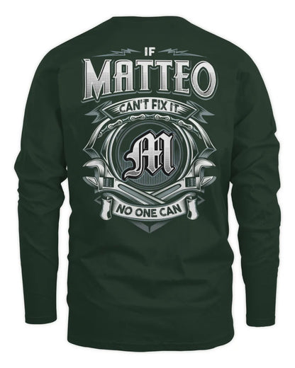 MATTEO AP81-K4-626 - Personalized Ahmed Quote Apparel “If Ahmed Can't Fix It, No One Can” - Men's Long Sleeved T-Shirt - Forest Green