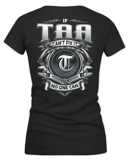TAA AP81-K4-626 - Personalized Ahmed Quote Apparel “If Ahmed Can't Fix It, No One Can” - Women's V-Neck T-Shirt - Black