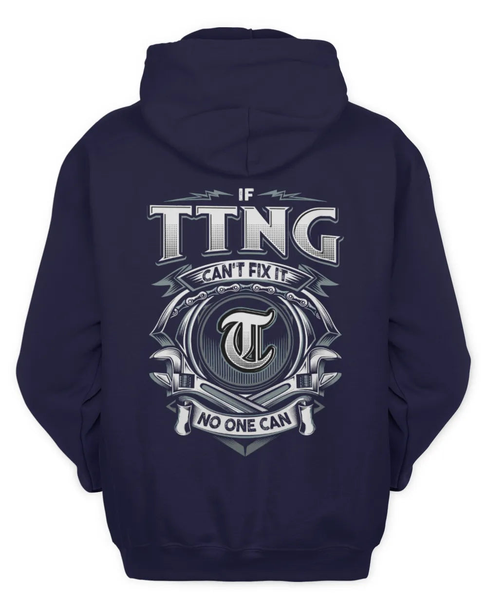 TTNG AP81-K4-626 - Personalized Ahmed Quote Apparel “If Ahmed Can't Fix It, No One Can” - Unisex Hoodie - Navy