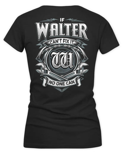 WALTER AP81-K4-626 - Personalized Ahmed Quote Apparel “If Ahmed Can't Fix It, No One Can” - Women's V-Neck T-Shirt - Black