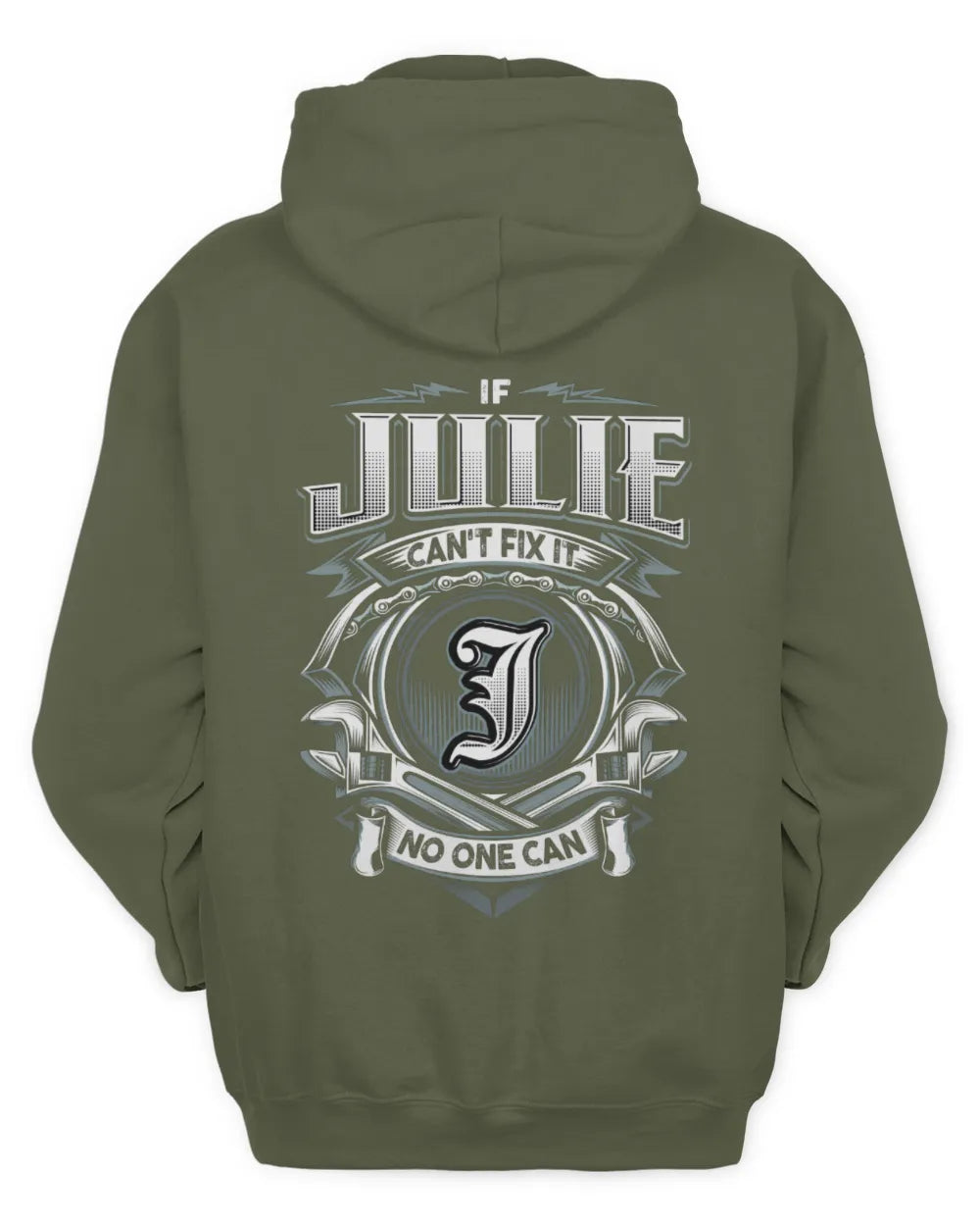 JULIE AP81-K4-626 - Personalized Ahmed Quote Apparel “If Ahmed Can't Fix It, No One Can” - Unisex Hoodie - Military Green