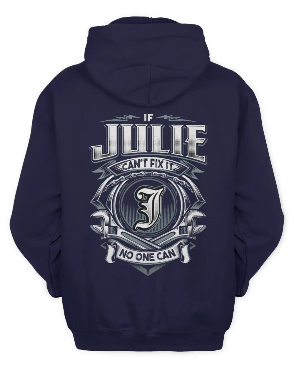 JULIE AP81-K4-626 - Personalized Ahmed Quote Apparel “If Ahmed Can't Fix It, No One Can” - Unisex Hoodie - Navy