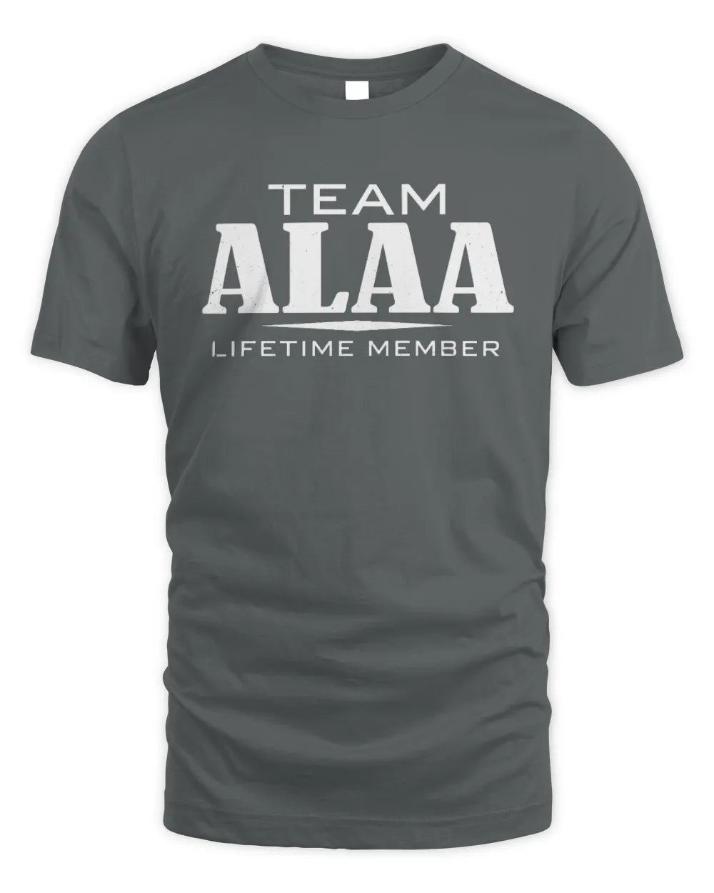 ALAA BL62-K4-128 - Personalized “Team NAME Lifetime Member” - Unisex Standard T-Shirt - Charcoal