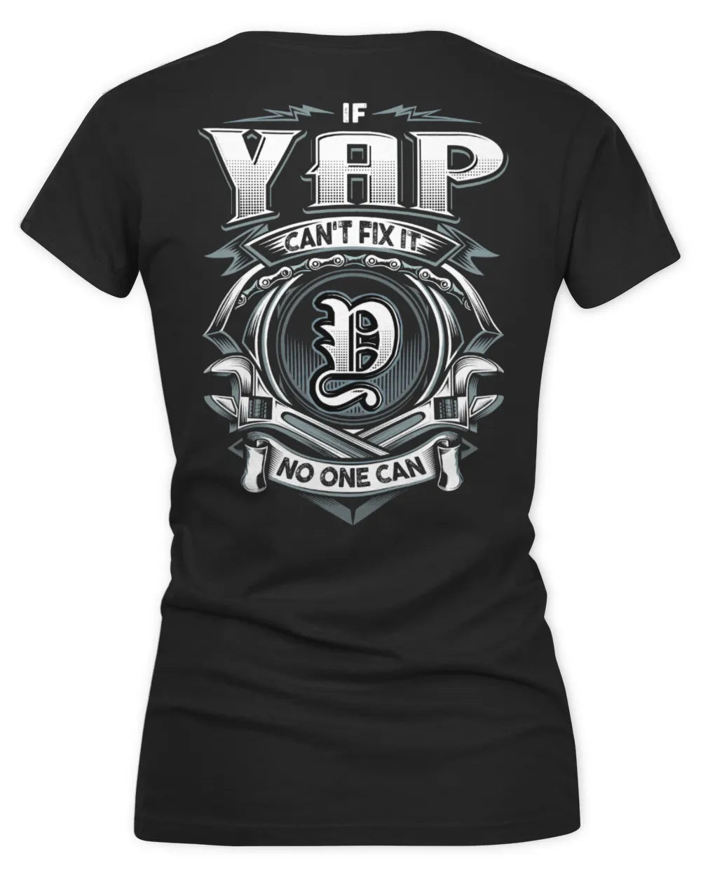 YAP AP81-K4-626 - Personalized Ahmed Quote Apparel “If Ahmed Can't Fix It, No One Can” - Women's V-Neck T-Shirt - Black